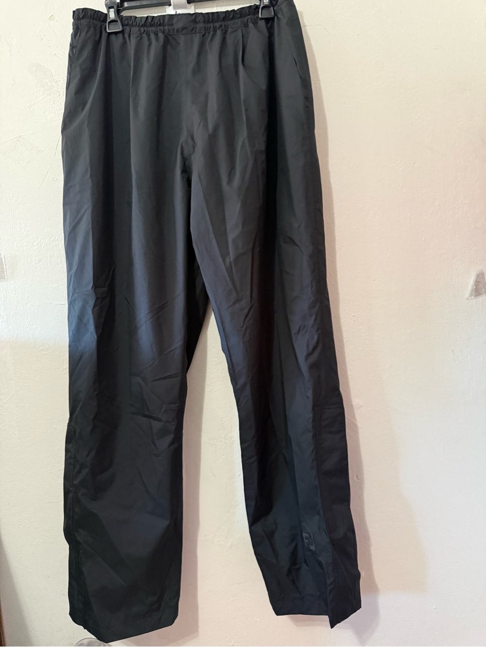 FootJoy DryJoys Tour XP Golf Rain Pants Men's Large Black Waterproof Side Zip